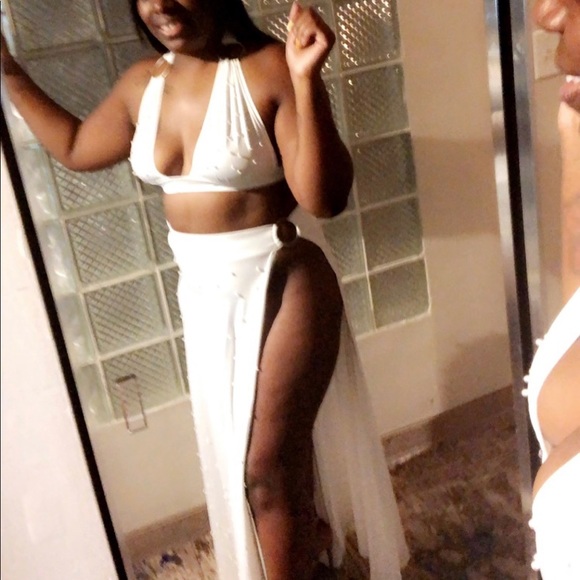 Two piece skirt set (white) - Picture 1 of 2